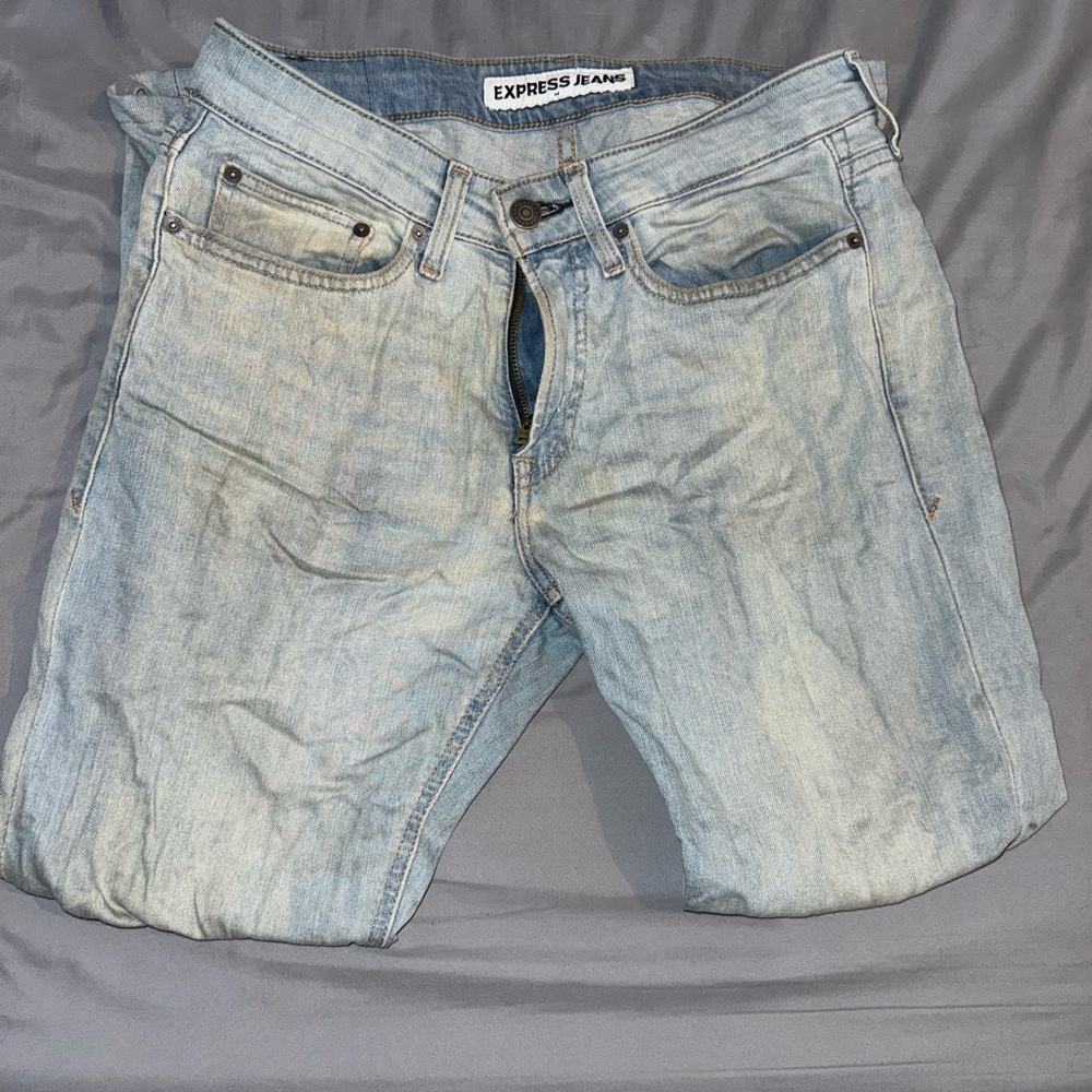 Express Straight fit Light Wash Denim